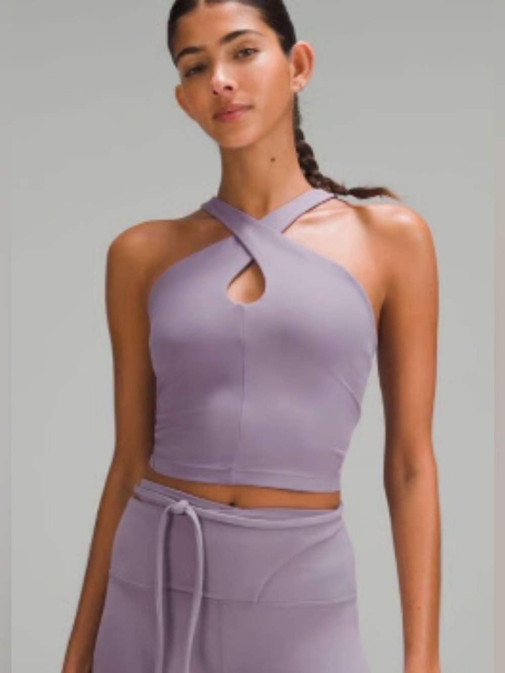 lululemon athletica muted lavender sports bra